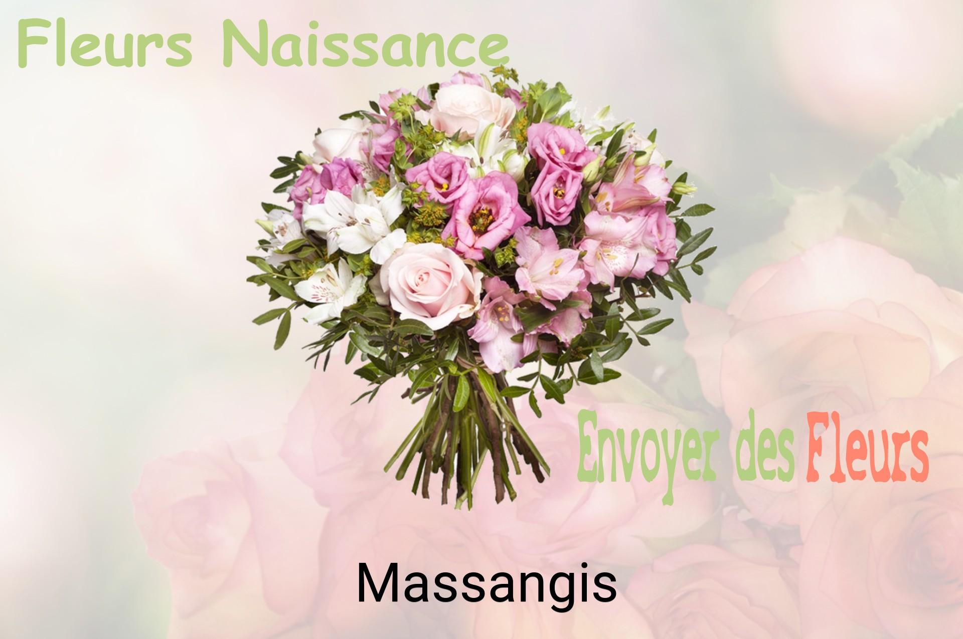 Bouquet de fleurs de naissance livré à Massangis